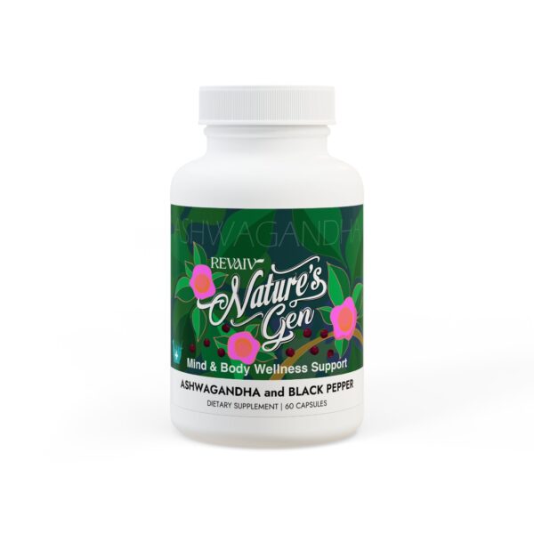 Ashwagandha and Black Pepper Supplement (60 capsules)